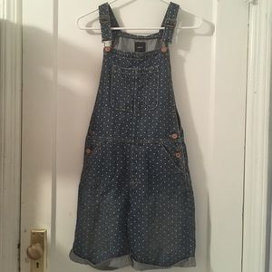 Polka dot overalls